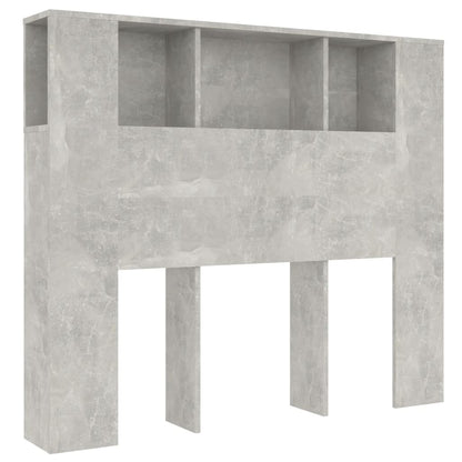 Čelo Postele S Úložným Prostorem Betonově Šedé 120X18,5X102,5Cm