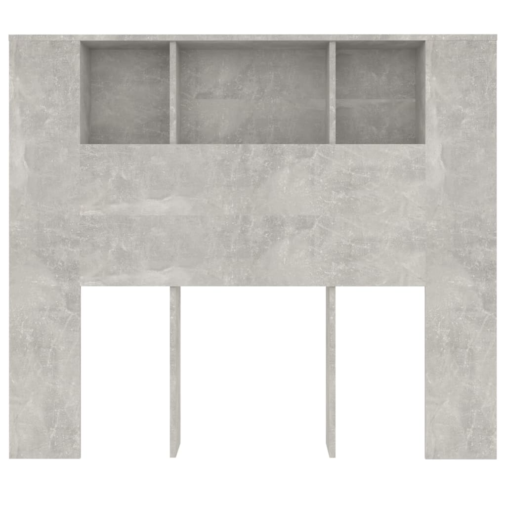 Čelo Postele S Úložným Prostorem Betonově Šedé 120X18,5X102,5Cm
