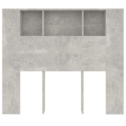 Čelo Postele S Úložným Prostorem Betonově Šedé 120X18,5X102,5Cm