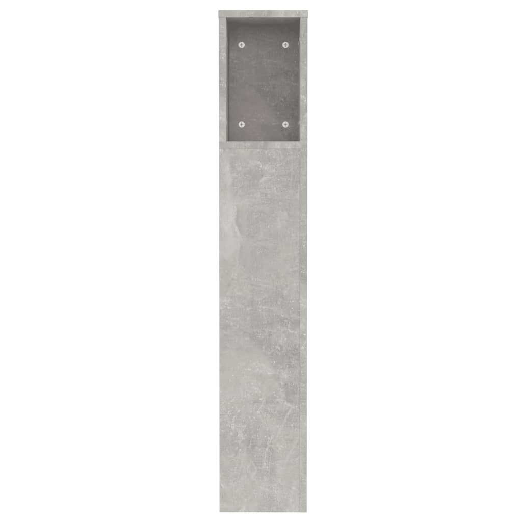 Čelo Postele S Úložným Prostorem Betonově Šedé 120X18,5X102,5Cm