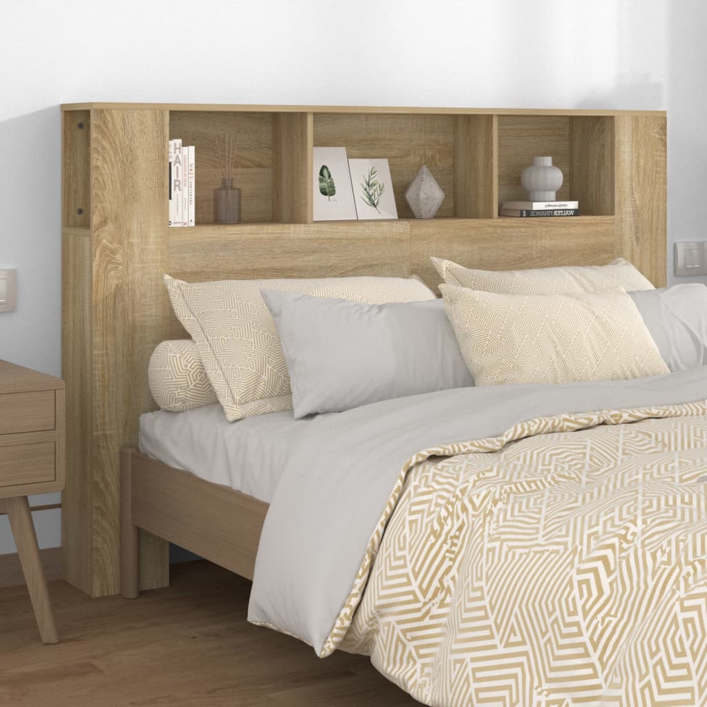 Čelo Postele S Úložným Prostorem Dub Sonoma 160X18,5X104,5 Cm