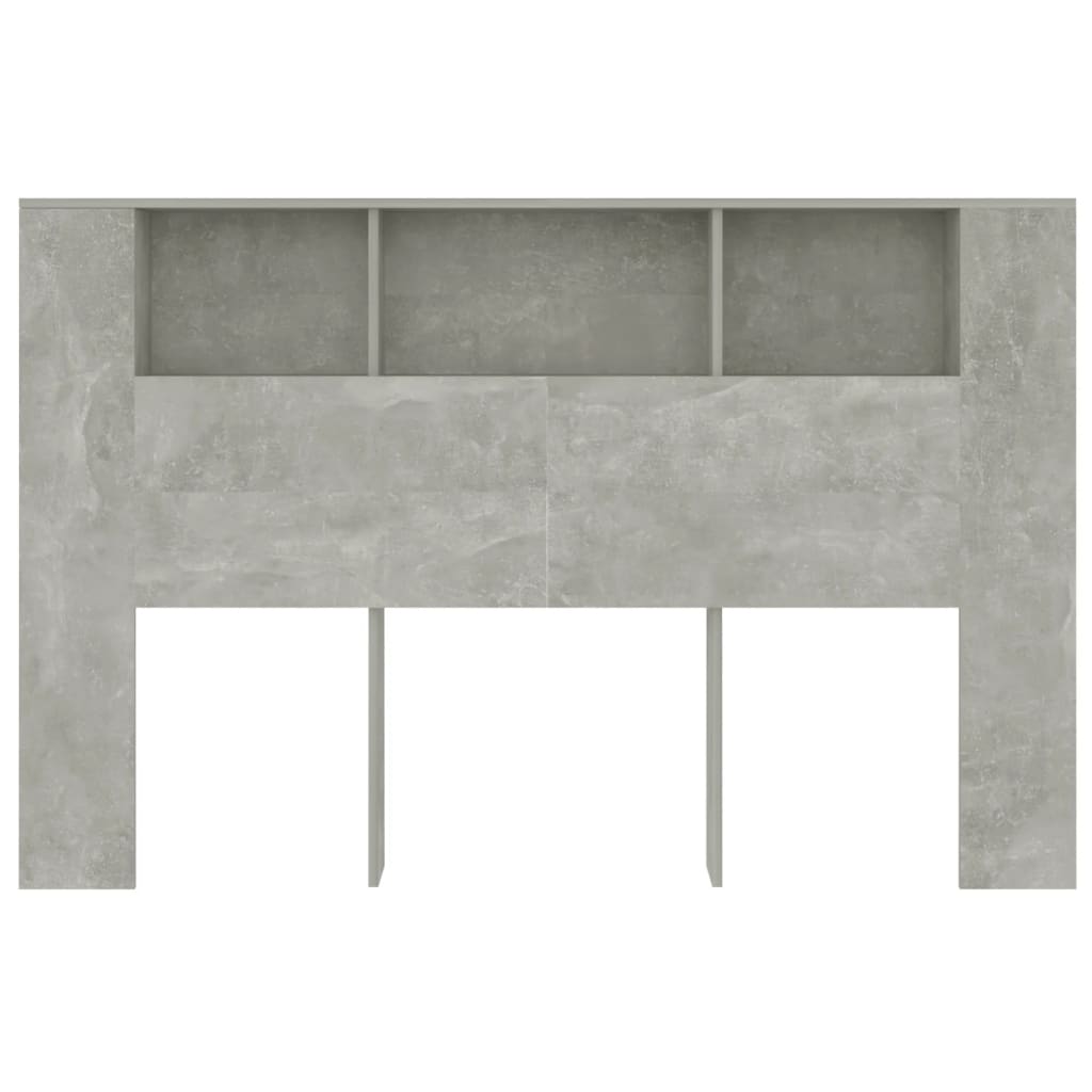 Čelo Postele S Úložným Prostorem Betonově Šedé 160X18,5X104,5Cm