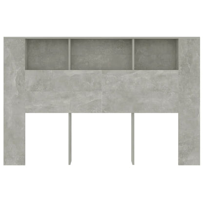 Čelo Postele S Úložným Prostorem Betonově Šedé 160X18,5X104,5Cm