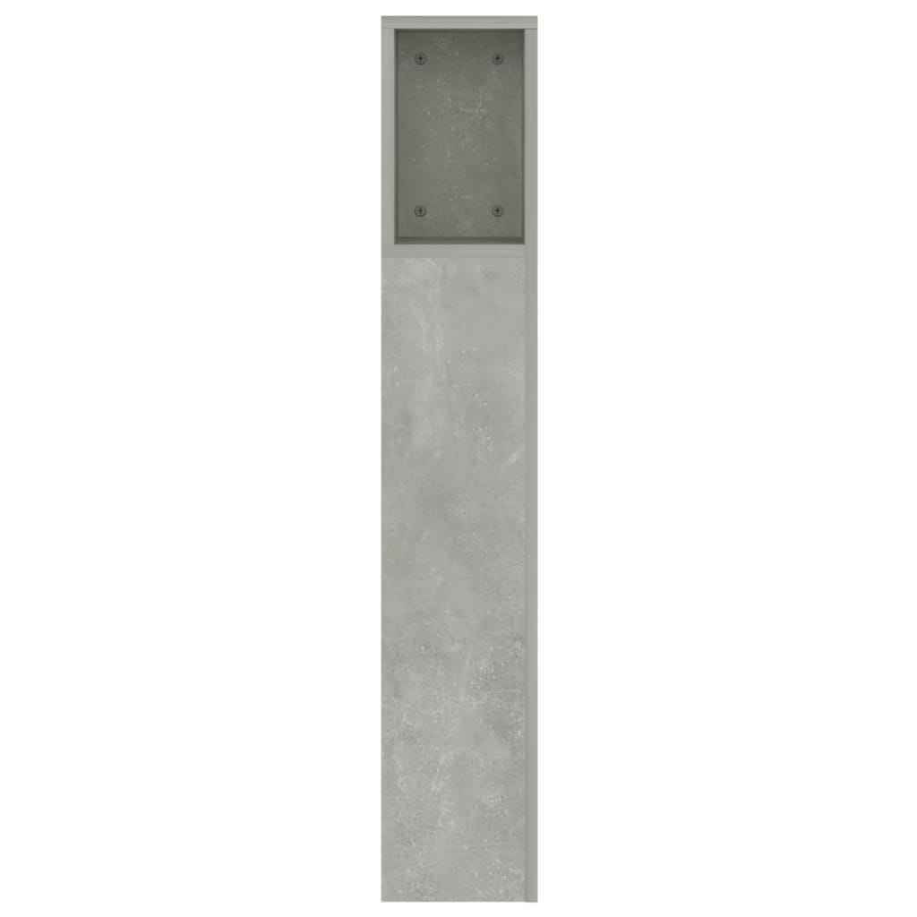 Čelo Postele S Úložným Prostorem Betonově Šedé 160X18,5X104,5Cm