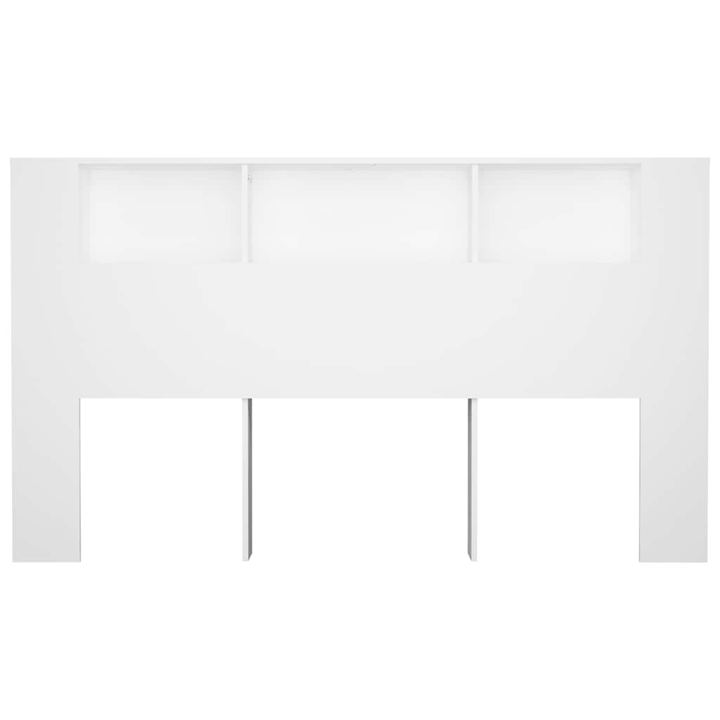 Čelo Postele S Úložným Prostorem Bílé 180 X 18,5 X 104,5 Cm