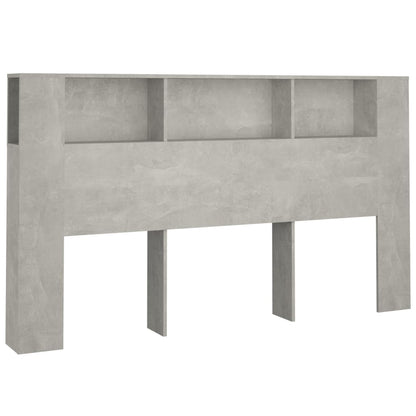 Čelo Postele S Úložným Prostorem Betonově Šedé 180X18,5X104,5Cm
