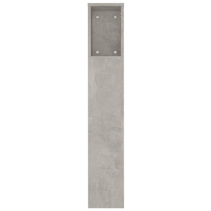 Čelo Postele S Úložným Prostorem Betonově Šedé 180X18,5X104,5Cm