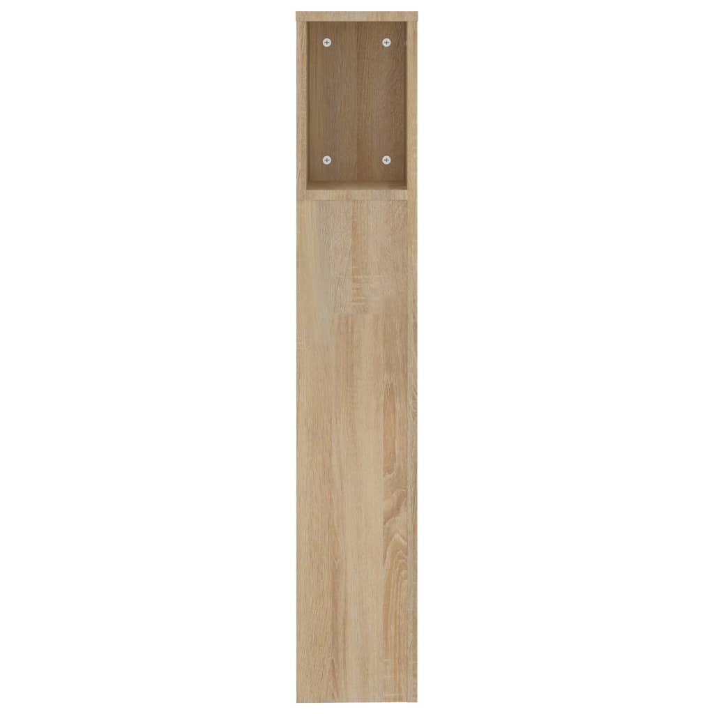 Čelo Postele S Úložným Prostorem Dub Sonoma 200X18,5X104,5 Cm