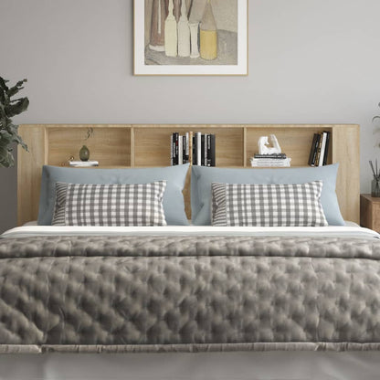 Čelo Postele S Úložným Prostorem Dub Sonoma 220X18,5X104,5 Cm