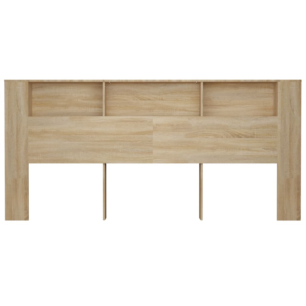 Čelo Postele S Úložným Prostorem Dub Sonoma 220X18,5X104,5 Cm