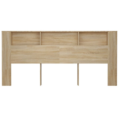 Čelo Postele S Úložným Prostorem Dub Sonoma 220X18,5X104,5 Cm