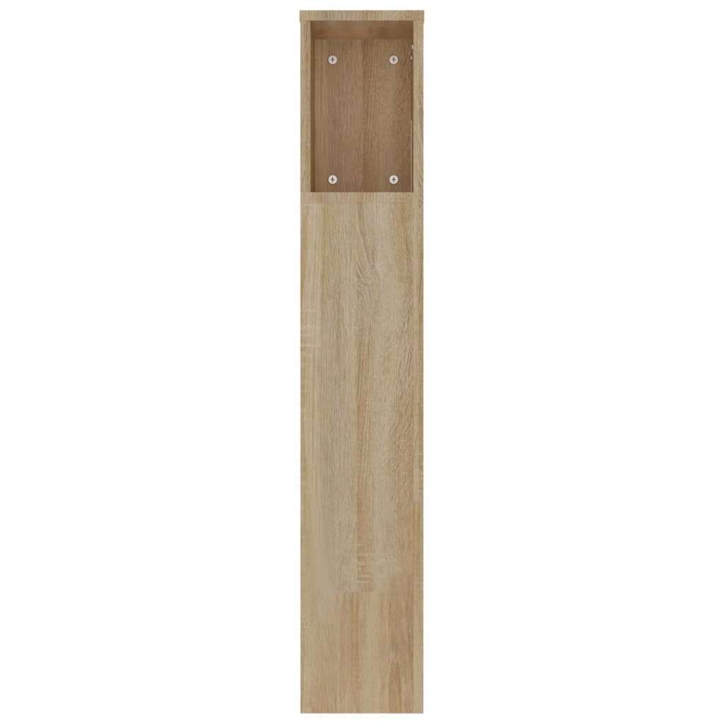 Čelo Postele S Úložným Prostorem Dub Sonoma 220X18,5X104,5 Cm