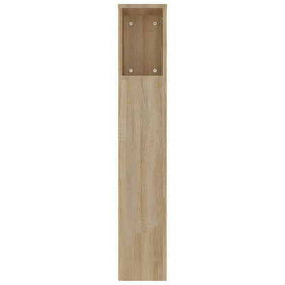 Čelo Postele S Úložným Prostorem Dub Sonoma 220X18,5X104,5 Cm