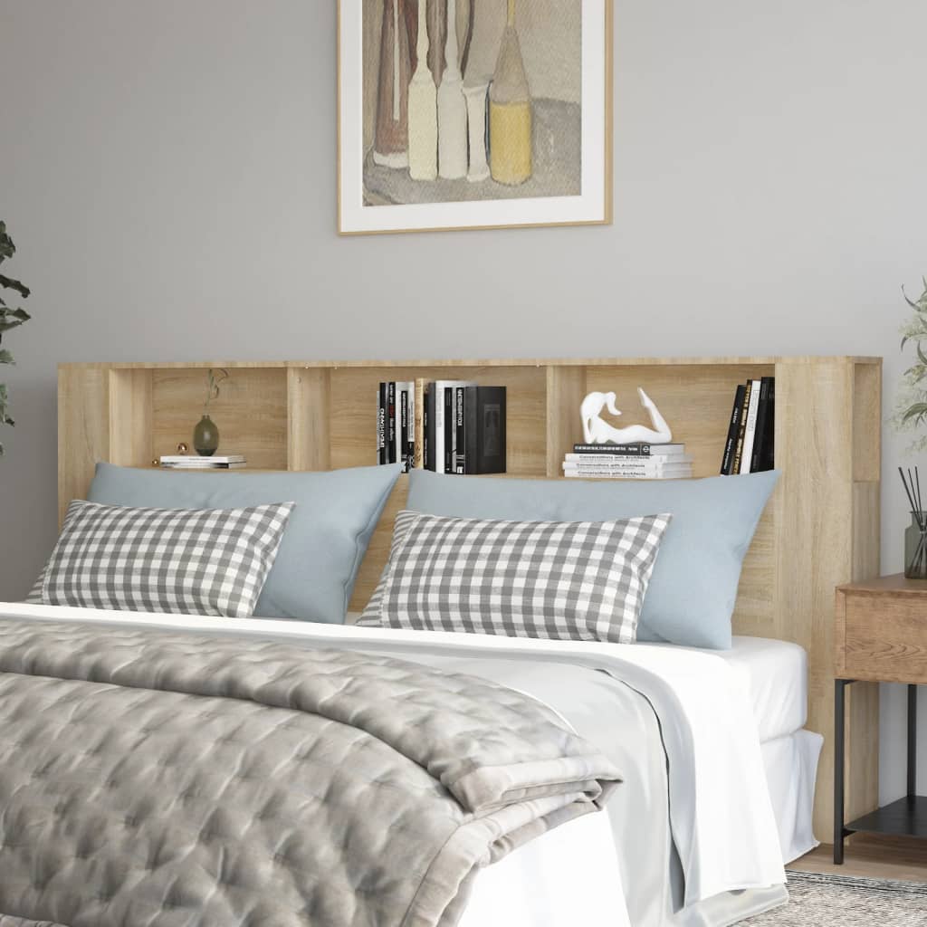 Čelo Postele S Úložným Prostorem Bílé 220 X 18,5 X 104,5 Cm