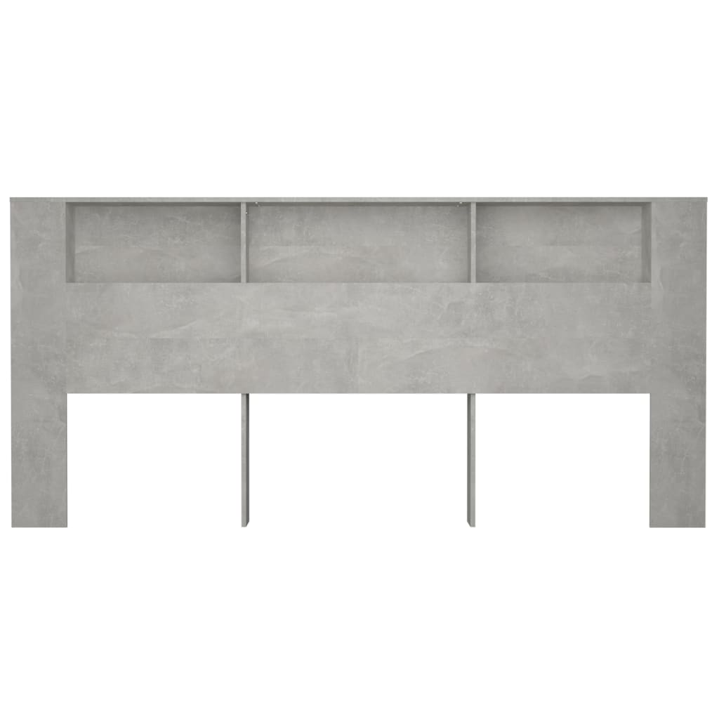 Čelo Postele S Úložným Prostorem Betonově Šedé 220X18,5X104,5Cm