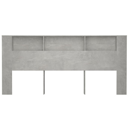 Čelo Postele S Úložným Prostorem Betonově Šedé 220X18,5X104,5Cm