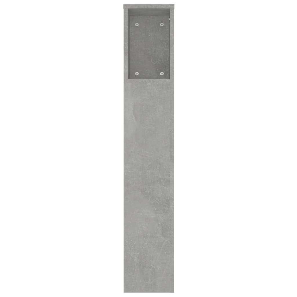 Čelo Postele S Úložným Prostorem Betonově Šedé 220X18,5X104,5Cm