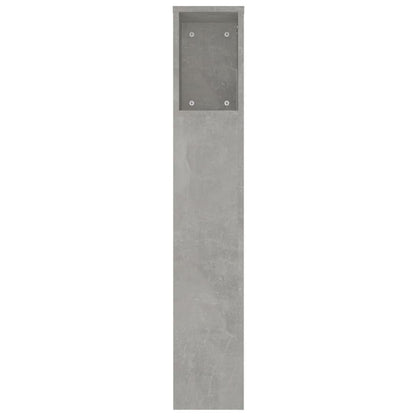 Čelo Postele S Úložným Prostorem Betonově Šedé 220X18,5X104,5Cm