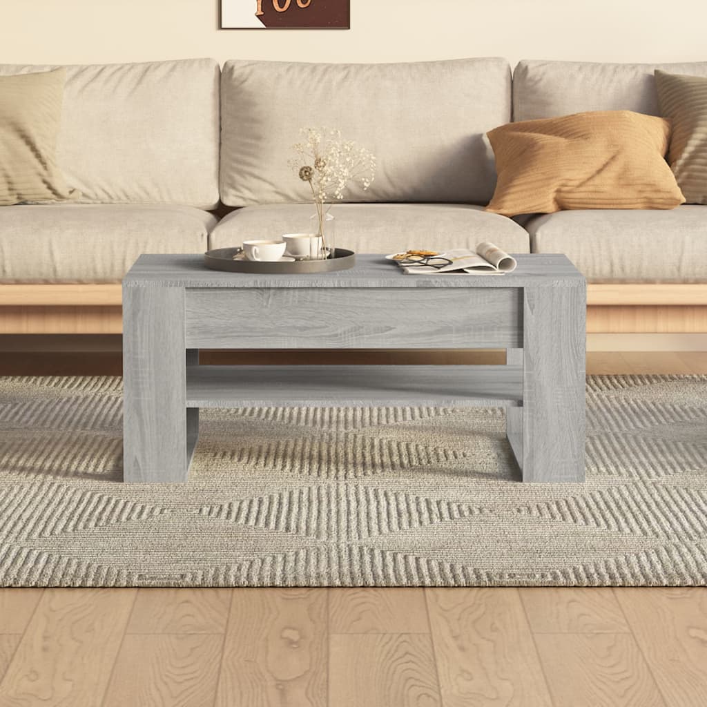 Konferenční Stolek Šedý Sonoma 102X55X45 Cm Kompozitní Dřevo