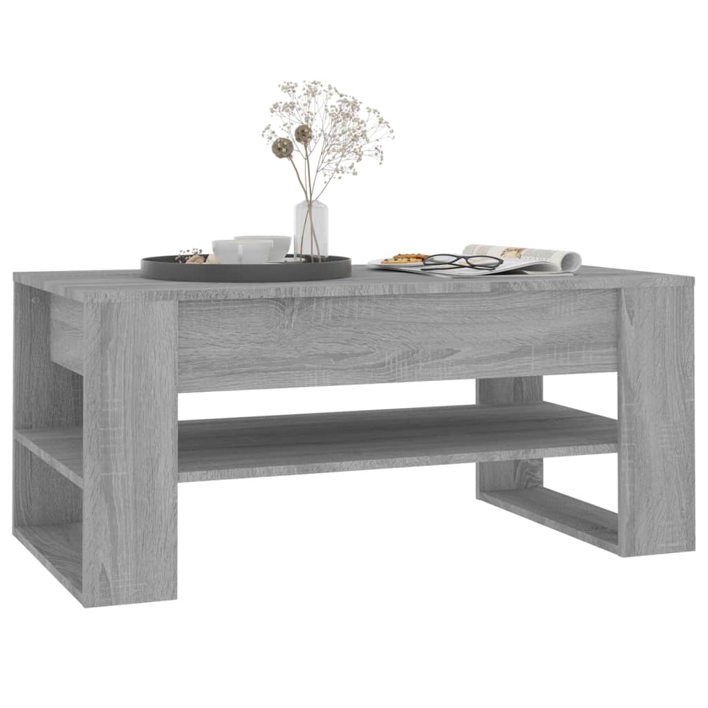 Konferenční Stolek Šedý Sonoma 102X55X45 Cm Kompozitní Dřevo