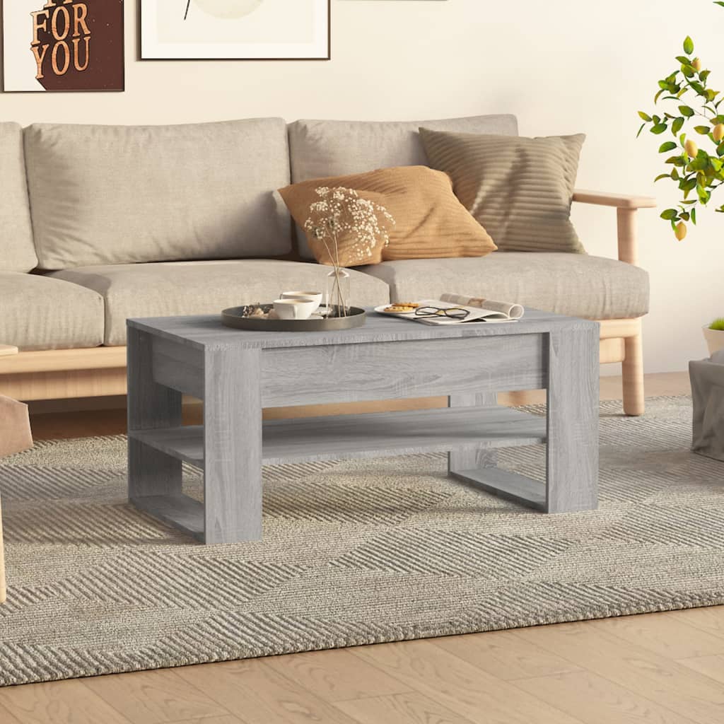 Konferenční Stolek Šedý Sonoma 102X55X45 Cm Kompozitní Dřevo