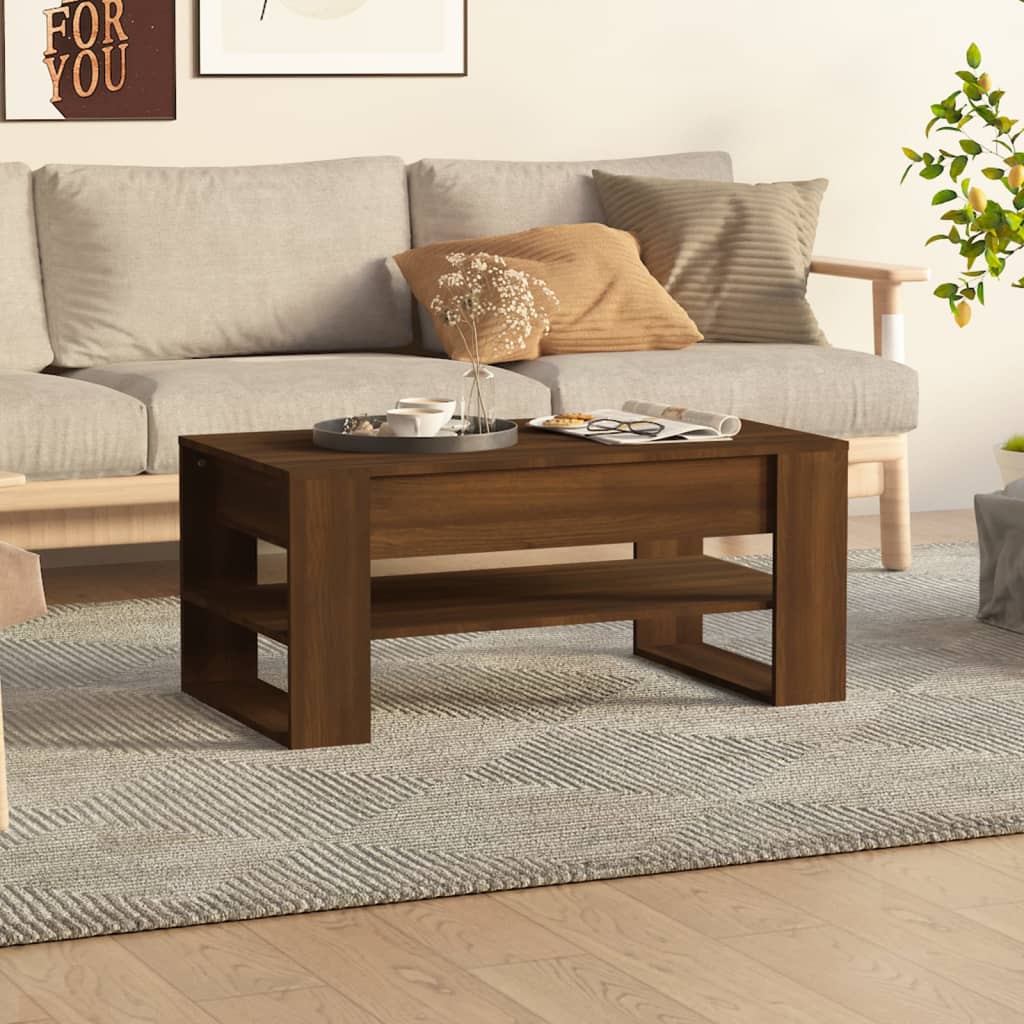 Konferenční Stolek Šedý Sonoma 102X55X45 Cm Kompozitní Dřevo