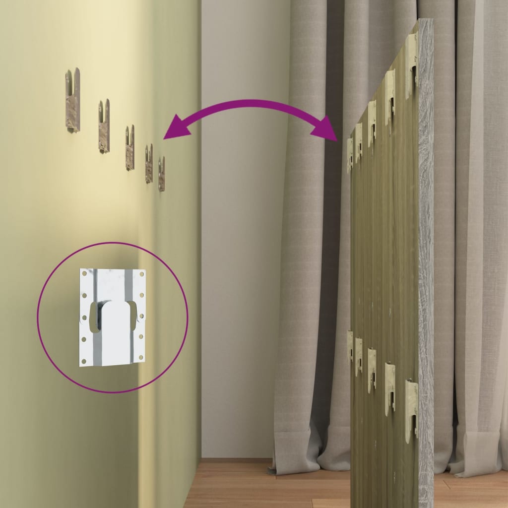 Čelo Postele Šedé Sonoma 120 X 1,5 X 80 Cm Kompozitní Dřevo