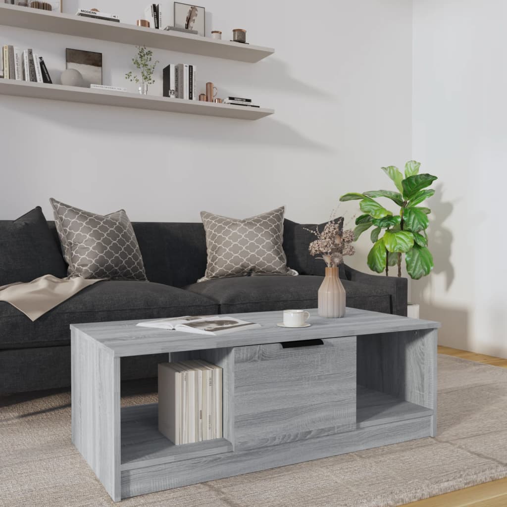 Konferenční Stolek Šedý Sonoma 102X50X36 Cm Kompozitní Dřevo