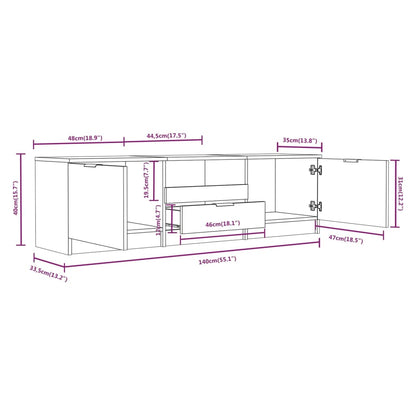 Tv Skříňka 140 X 35 X 40 Cm Kompozitní Dřevo