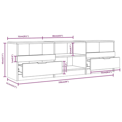 Tv Skříňka 150 X 33,5 X 45 Cm Kompozitní Dřevo