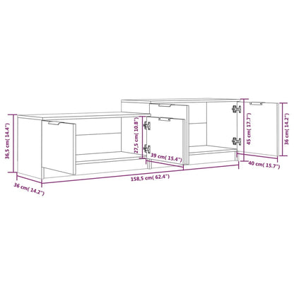 Tv Skříňka 158,5 X 36 X 45 Cm Kompozitní Dřevo