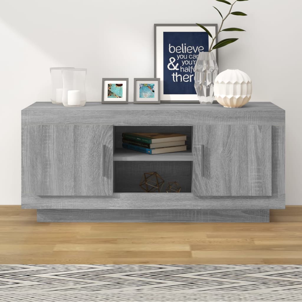 Tv Skříňka Betonově Šedá 102 X 35 X 45 Cm Kompozitní Dřevo