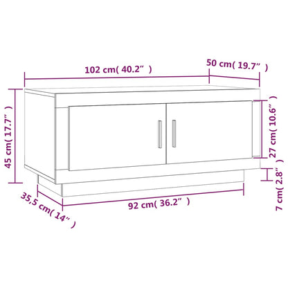 Konferenční Stolek 102 X 50 X 45 Cm Kompozitní Dřevo