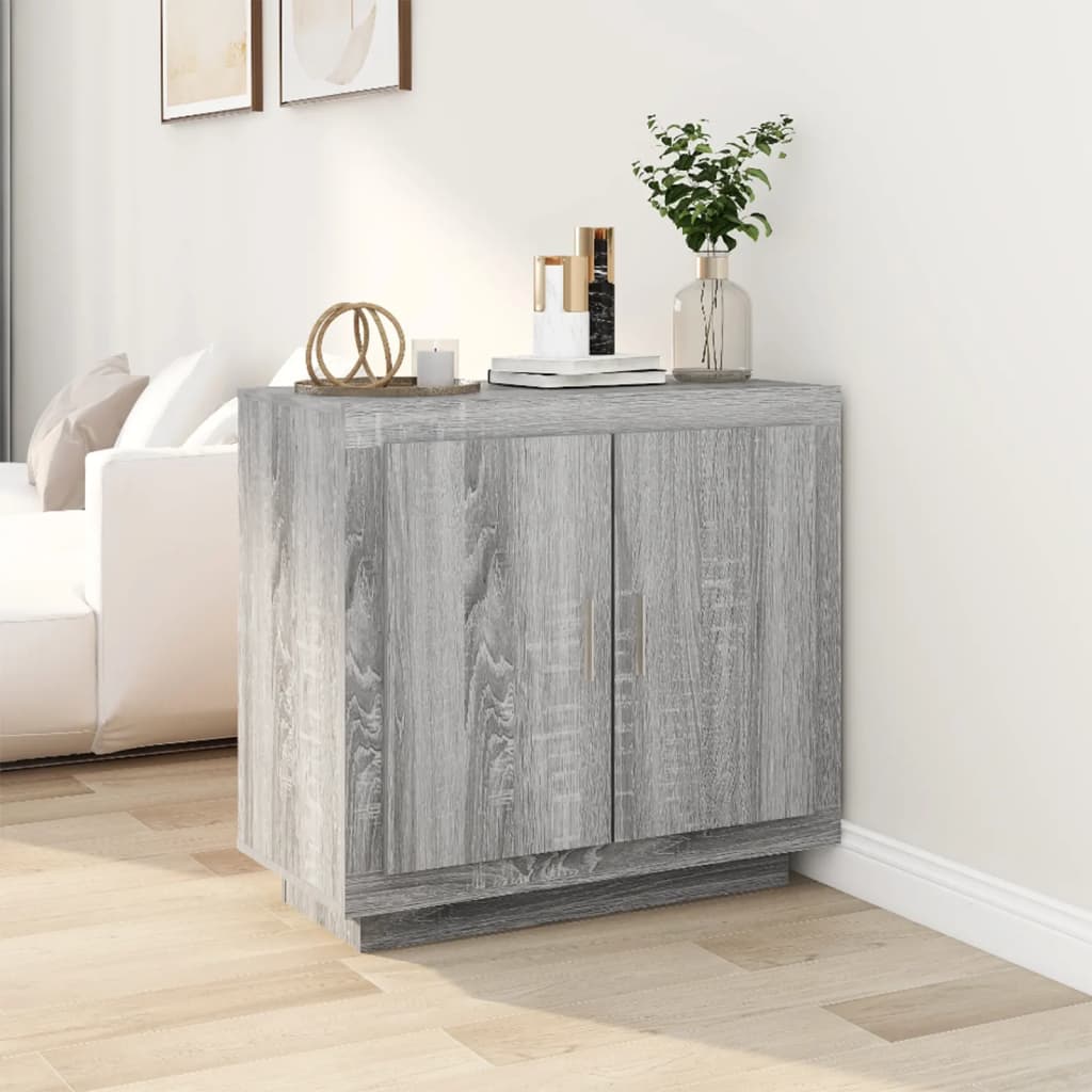 Příborník Betonově Šedý 80 X 40 X 75 Cm Kompozitní Dřevo