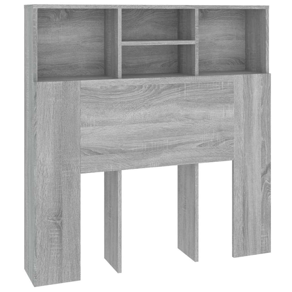 Čelo Postele S Úložným Prostorem Šedé Sonoma 100X19X103,5 Cm