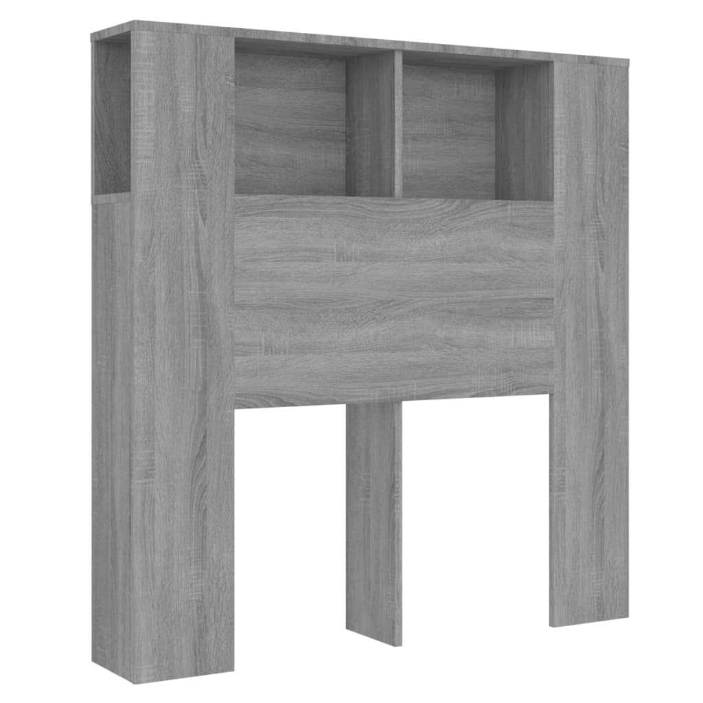 Čelo Postele S Úložným Prostorem Šedé Sonoma 100X18,5X104,5 Cm