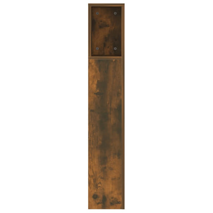 Čelo Postele S Úložným Prostorem Kouřový Dub 160X18,5X104,5 Cm
