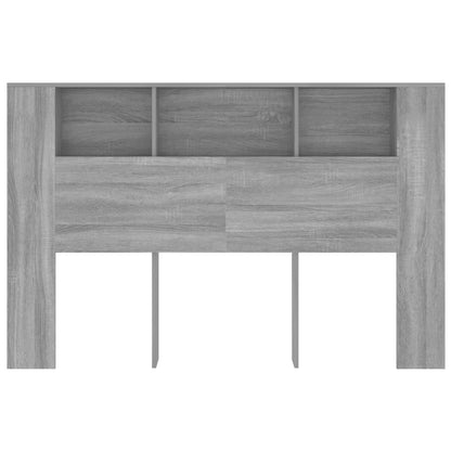 Čelo Postele S Úložným Prostorem Šedé Sonoma 160X18,5X104,5 Cm