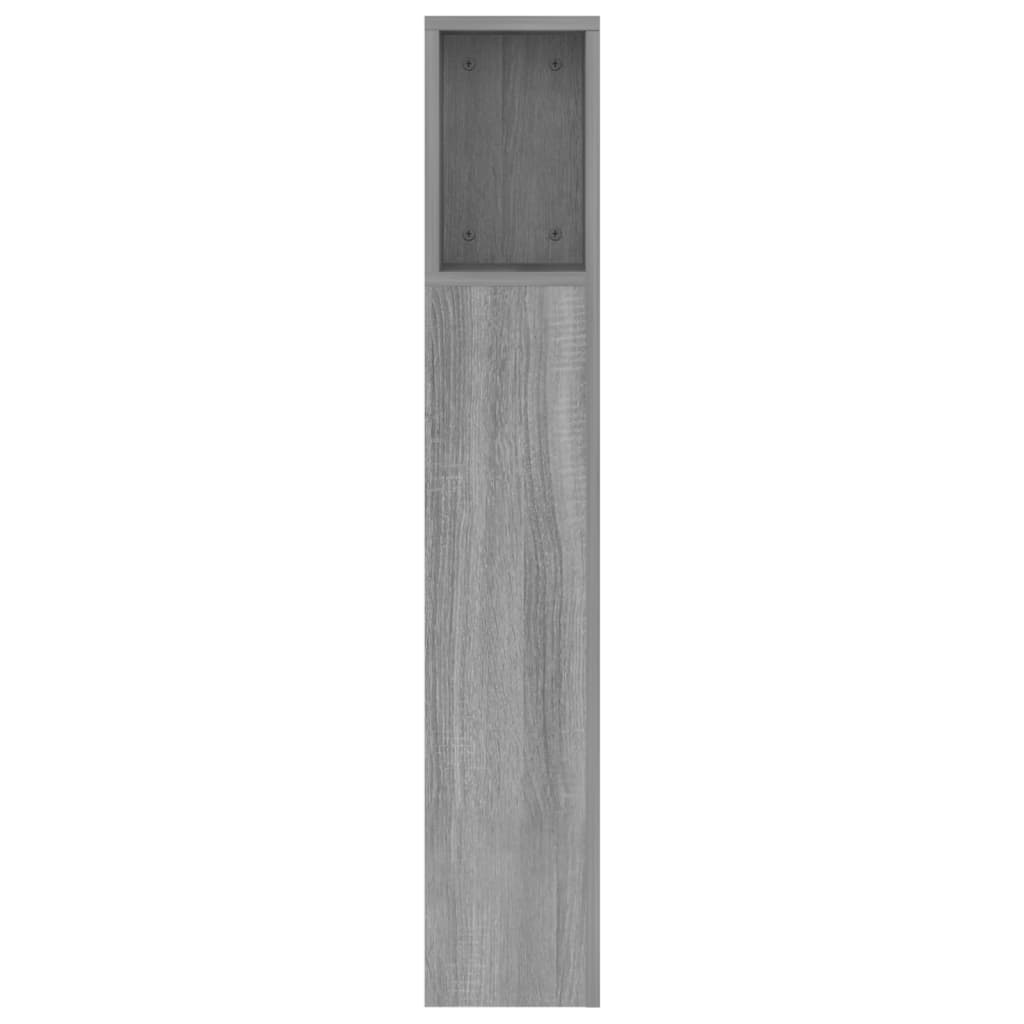 Čelo Postele S Úložným Prostorem Šedé Sonoma 160X18,5X104,5 Cm