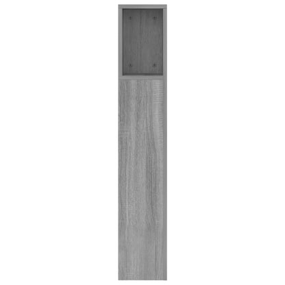 Čelo Postele S Úložným Prostorem Šedé Sonoma 160X18,5X104,5 Cm