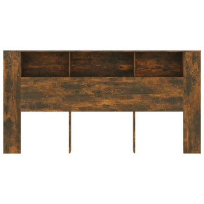 Čelo Postele S Úložným Prostorem Kouřový Dub 200X18,5X104,5 Cm