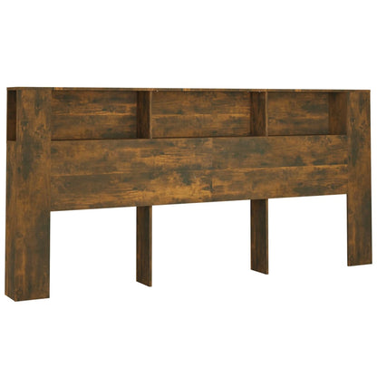 Čelo Postele S Úložným Prostorem Kouřový Dub 220X18,5X104,5 Cm