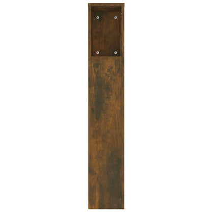 Čelo Postele S Úložným Prostorem Kouřový Dub 220X18,5X104,5 Cm