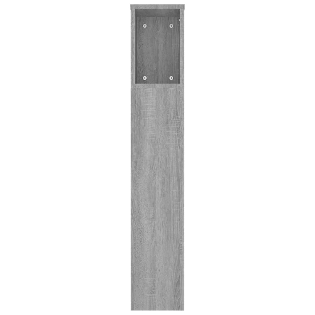 Čelo Postele S Úložným Prostorem Šedé Sonoma 220X18,5X104,5 Cm