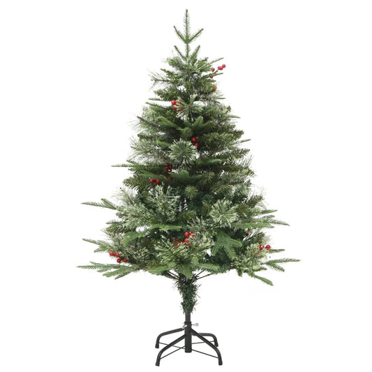 Vánoční Stromek S Led A Borovými Šiškami Zelený 120 Cm Pvc A Pe