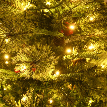 Vánoční Stromek S Led A Borovými Šiškami Zelený 120 Cm Pvc A Pe