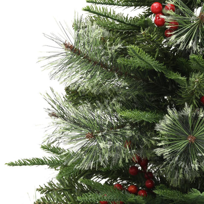 Vánoční Stromek S Led A Borovými Šiškami Zelený 120 Cm Pvc A Pe