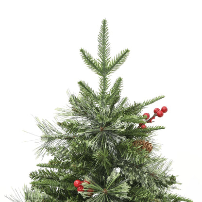 Vánoční Stromek S Led A Borovými Šiškami Zelený 120 Cm Pvc A Pe
