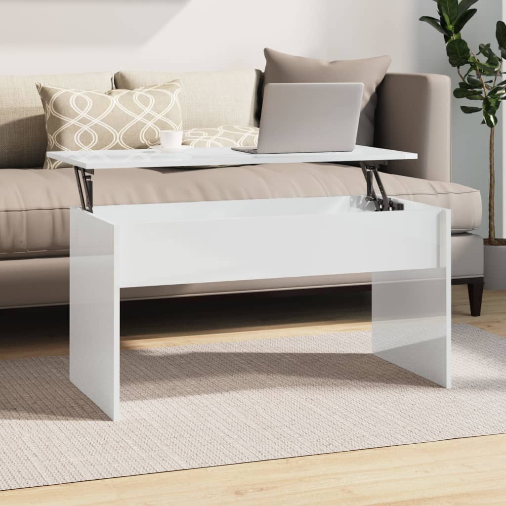 Konferenční Stolek Bílý 102 X 50,5 X 52,5 Cm Kompozitní Dřevo