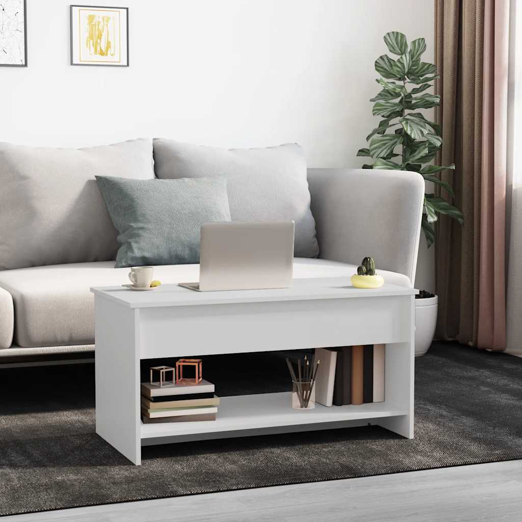 Konferenční Stolek Bílý 102 X 50 X 52,5 Cm Kompozitní Dřevo